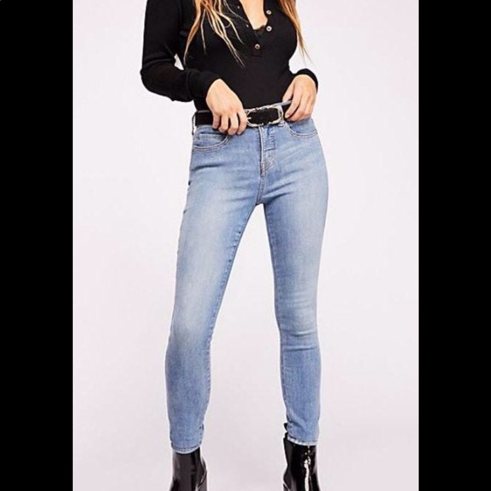 Free people high waisted skinny jeans